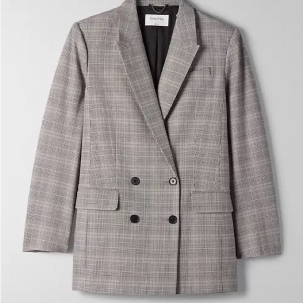 Babaton Aritzia Oversized Blazer - Size L - Oversized Fit - Plaid Check - Picture 2 of 8